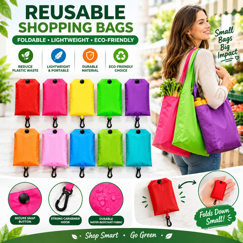 Reusable foldable shopping - reusable,