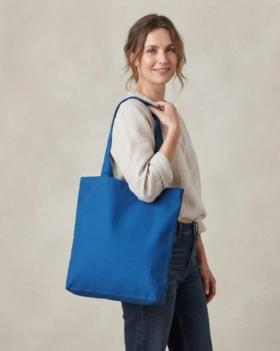 Cotton canvas tote - tote, plain