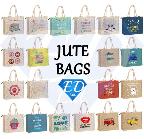 Jute shopping bag hessian - shopping,
