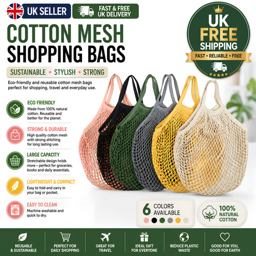 Mesh net bag reusable string - net,